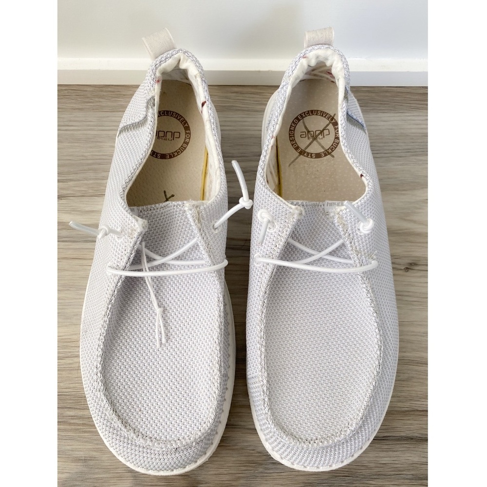 Hey Dude Womens Wendy Sox Shoe 9 Sox White Taping Slip‎ On Lightweight - Picture 4 of 11